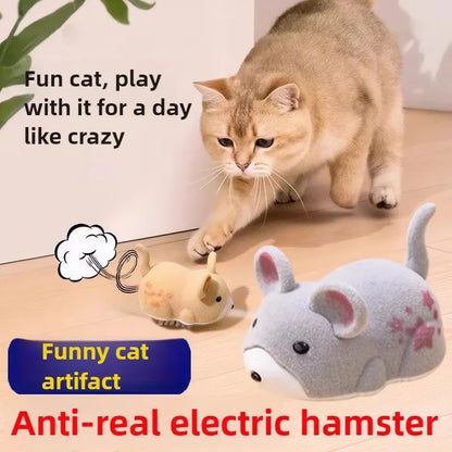 Macroupta Interactive Cat Toy Mouse Self Moving Obstacles Pet Supplies