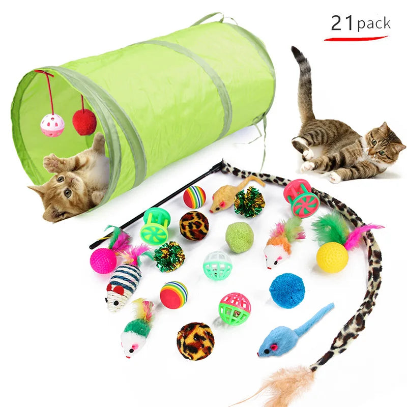 Kitten Toys Variety Pack Cat Toys Set Sisal Mouse Bell