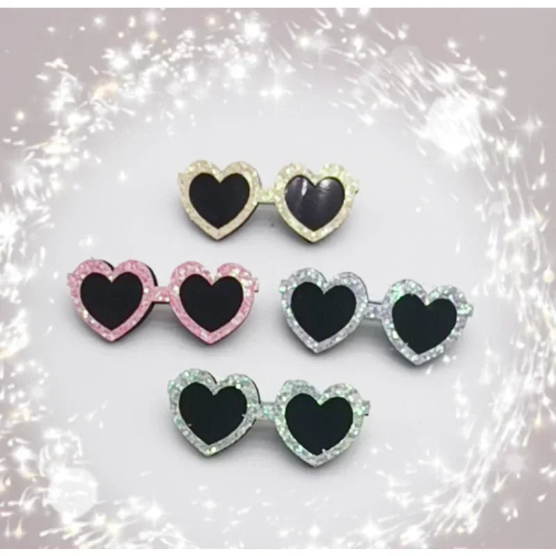 Ins New Pet Jewelry Dog Glasses Yorkshire Pet Love Diamond Glasses Hair Clip Dog Grooming Dog Sunglasses Cat Accessories