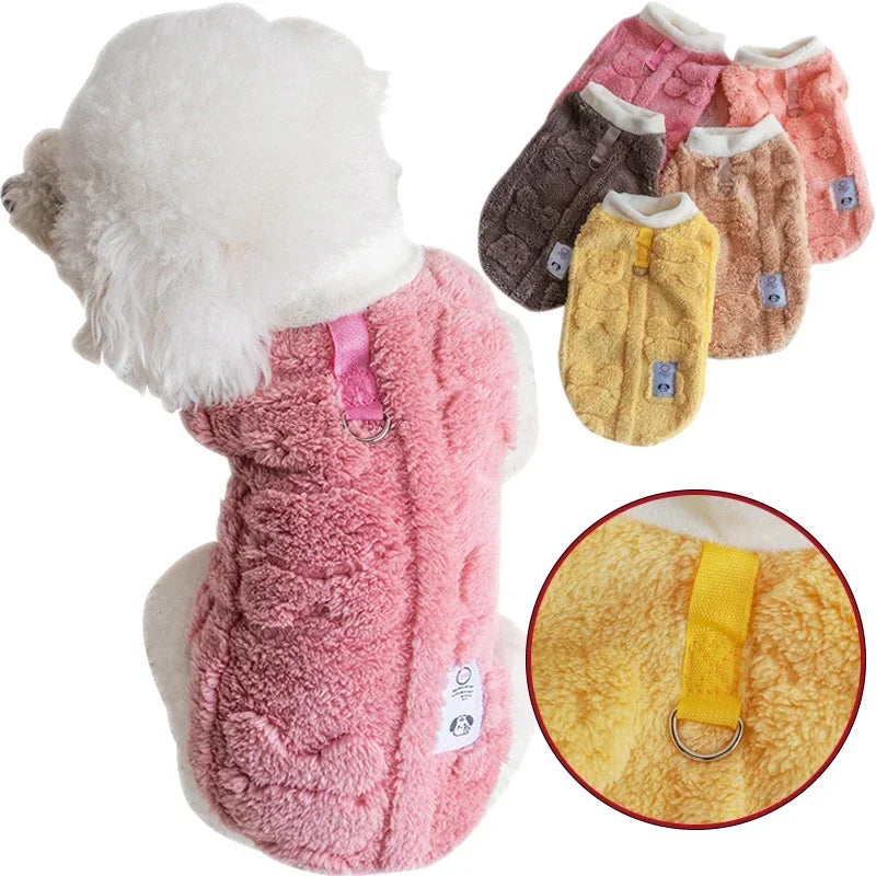 Soft Fleece Dog Sweater for Small Dogs Winter Warm Apparel