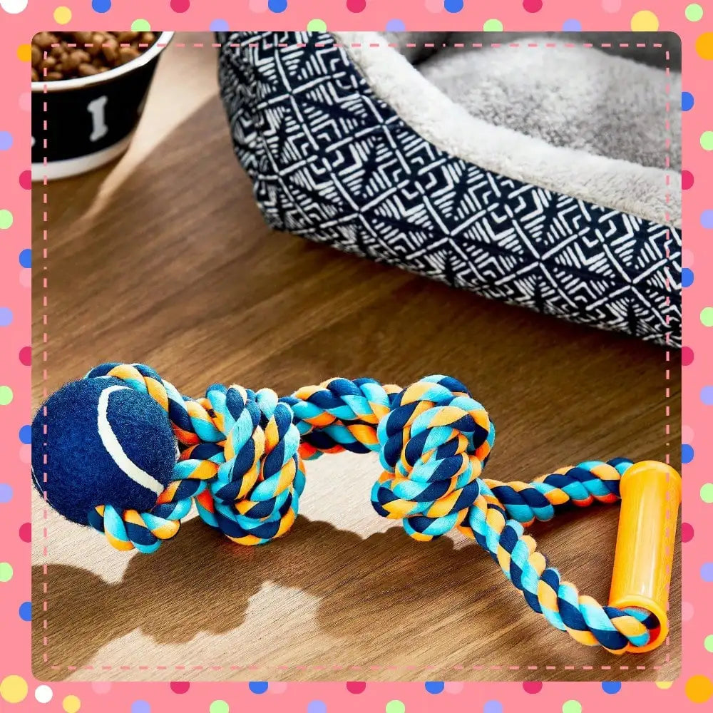 Linen Rope Toy For Moderate Chewers Dogs Interactive Tug