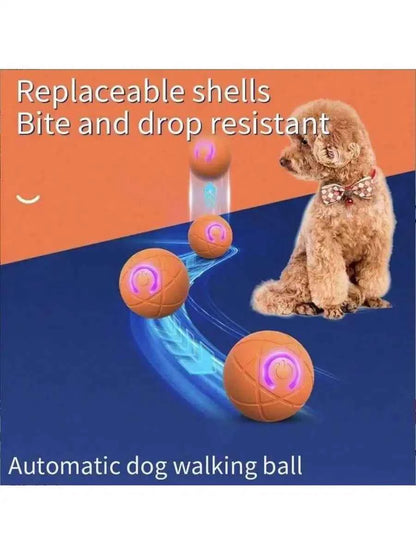 Automatic Dog Ball Toy Vibrating Interactive Moving Ball USB Rechargeable For Small Dogs