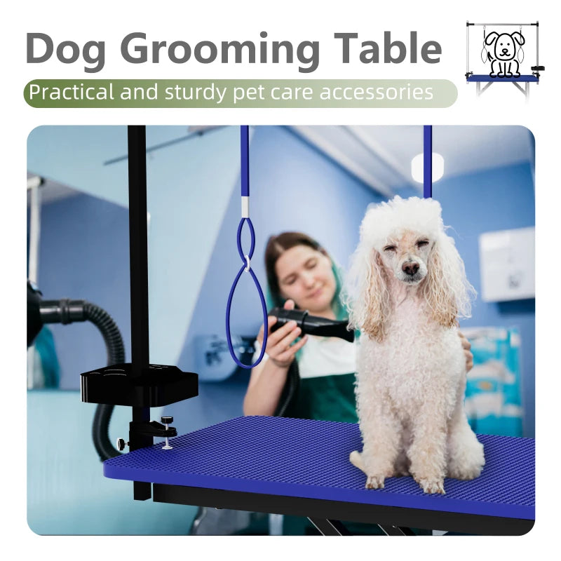 Foldable Pet Grooming Table For Dogs And Cats Rope Hanger