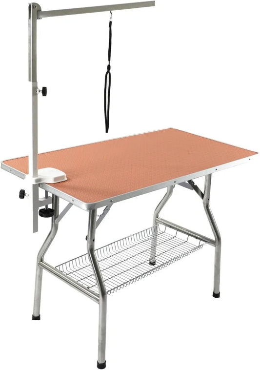 High-Conce rned? Wait. I must not insert extra spaces. The string should be exactly: "High-Concerned Heavy Duty Stainless Steel Foldable Pet Grooming Table"