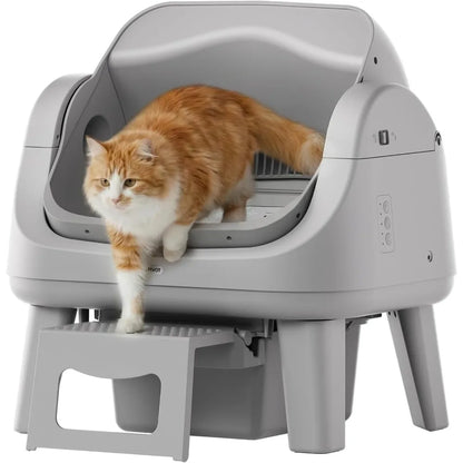 Open Top Self Cleaning Cat Litter Box With Auto Sensors