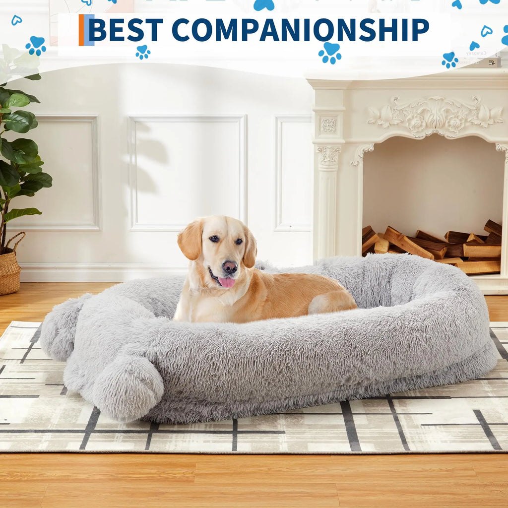 HiMISSCN Dog Bed for Adults and Pets With Removable Cover