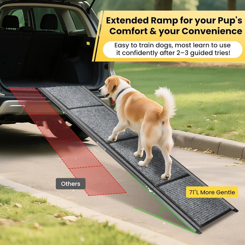 Color Dog Ramp for Car With Non Slip Surface Folding