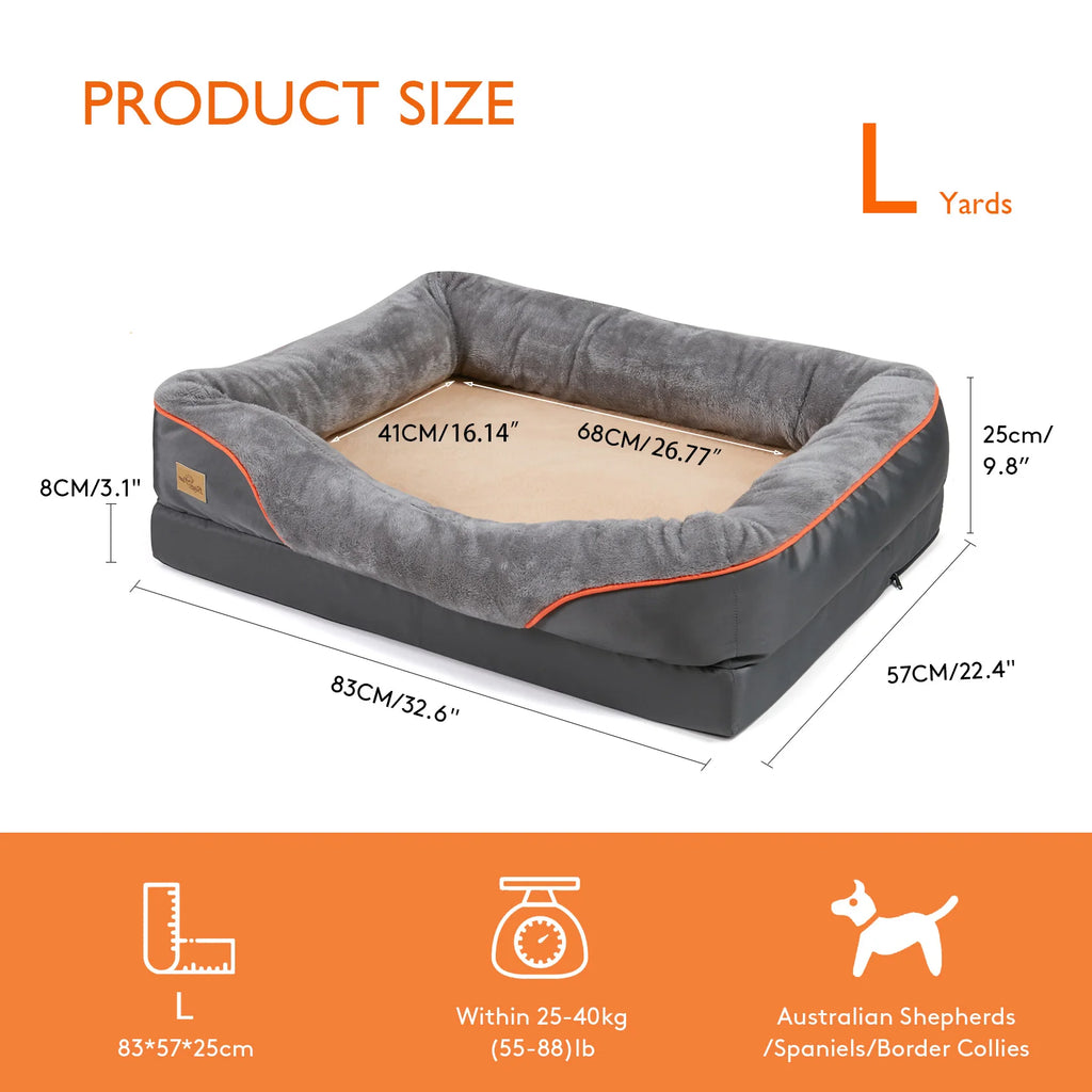 BINGOPAW Dog Bed Soft Comfortable Anti Allergy Fleece Waterproof